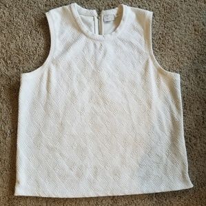 Anthropologie White Tank Top L